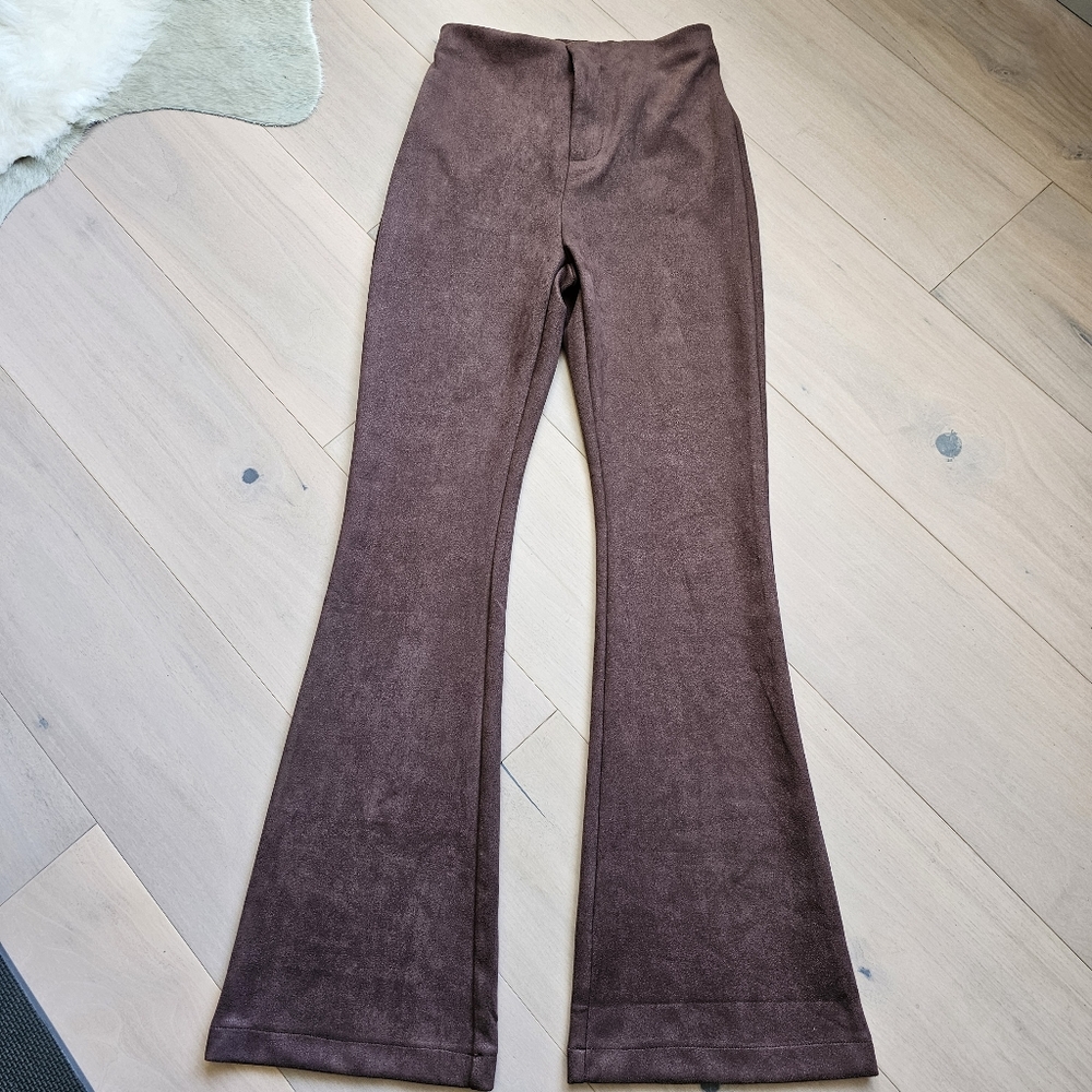 70's Style Faux Suede bell Bottom Pants